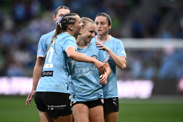 ALEAGUE WOMENS GRAND FINAL, Holly McNamara of Melbourne City celebrates scoring a goal during the A-League Women Grand Final match between Melbourne City and Wellington Phoenix at in Melbourne, Saturday, May 16, 2026. ( NO ARCHIVING, EDITORIAL USE ONLY MELBOURNE VICTORIA AUSTRALIA  Copyright: xJOELxCARRETTx 20260516130278538061