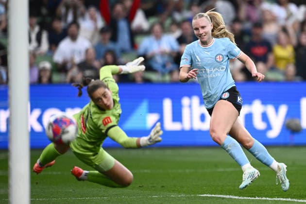 ALEAGUE WOMENS GRAND FINAL, Holly McNamara of Melbourne City scores a goal during the A-League Women Grand Final match between Melbourne City and Wellington Phoenix at in Melbourne, Saturday, May 16, 2026. ( NO ARCHIVING, EDITORIAL USE ONLY MELBOURNE VICTORIA AUSTRALIA  Copyright: xJOELxCARRETTx 20260516175993054430