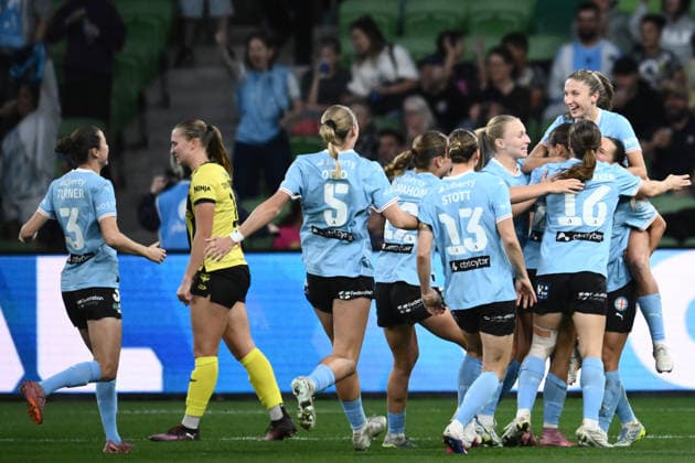 ALEAGUE WOMENS GRAND FINAL, Leticia McKenna of Melbourne City celebrates scoring a goal during the A-League Women Grand Final match between Melbourne City and Wellington Phoenix at in Melbourne, Saturday, May 16, 2026. ( NO ARCHIVING, EDITORIAL USE ONLY MELBOURNE VICTORIA AUSTRALIA  Copyright: xJOELxCARRETTx 20260516198339306940