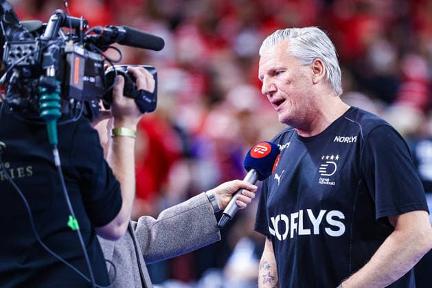 15 05 2026, xIAJx, handball, international match, test match, Denmark Germany, Royal Arena Copenhagen Head coach Nikolaj Jacobsen Denmark interview Denmark