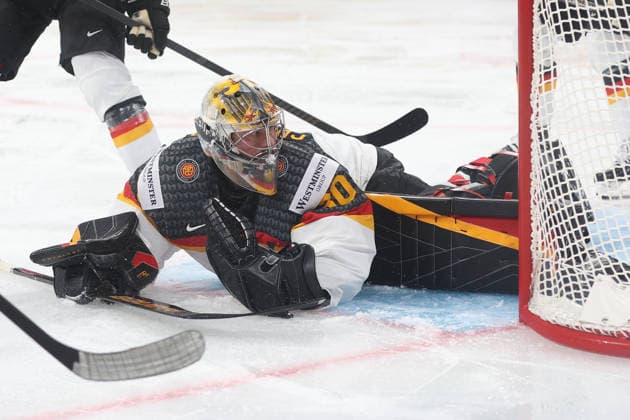 World Championship 2026 GER FIN Goalkeeper Philipp Grubauer GER 15 05 2026 Swiss Life Arena Zuerich , SWITZERLAND, Men IIHF World Championship Zurich 2026 Group A Germany Finland Goalkeeper Philipp Grubauer GER