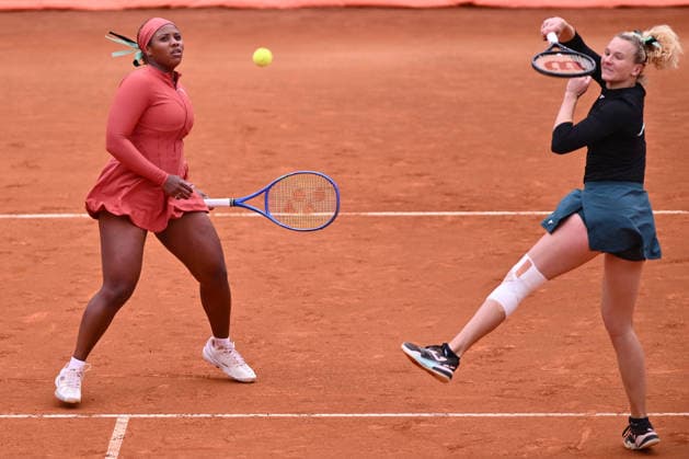 IPA84742844 - Taylor Townsend of USA and Kate?ina Siniakova of Czech Republic against Nicole Melichar-Martinez of USA and Cristina Bucsa of Spain during the Internazionali BNL d Italia Day Eleven at Foro Italico on May 15, 2026 in Rome, Italy.  Copyright: xDomenicoxCippitelli IPAxSportx xx 84742844
