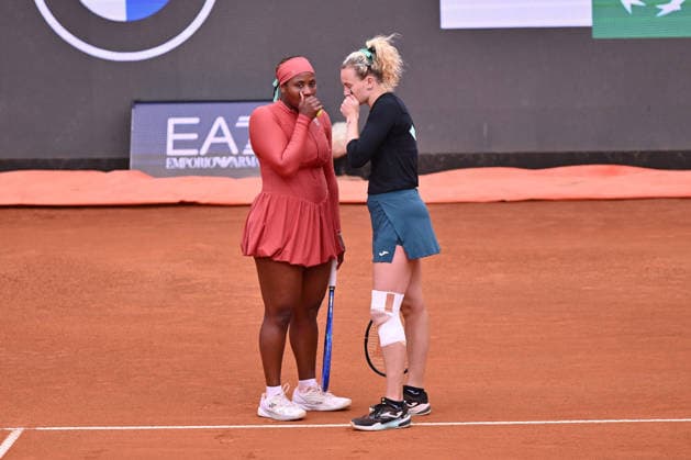 IPA84742848 - Taylor Townsend of USA and Kate?ina Siniakova of Czech Republic against Nicole Melichar-Martinez of USA and Cristina Bucsa of Spain during the Internazionali BNL d Italia Day Eleven at Foro Italico on May 15, 2026 in Rome, Italy.  Copyright: xDomenicoxCippitelli IPAxSportx xx 84742848