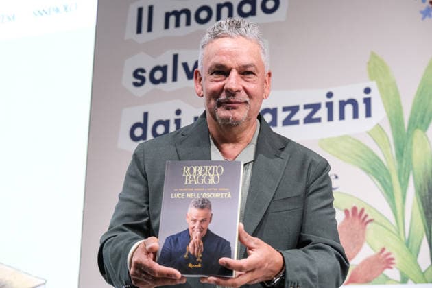 Football, Roberto Baggio book presentation in Turin