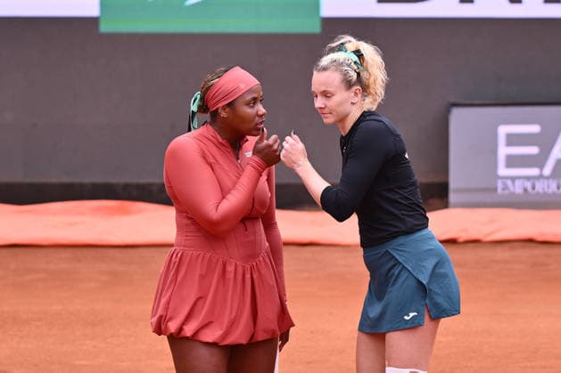 IPA84742928 - Taylor Townsend of USA and Kate?ina Siniakova of Czech Republic against Nicole Melichar-Martinez of USA and Cristina Bucsa of Spain during the Internazionali BNL d Italia Day Eleven at Foro Italico on May 15, 2026 in Rome, Italy.  Copyright: xDomenicoxCippitelli IPAxSportx xx 84742928