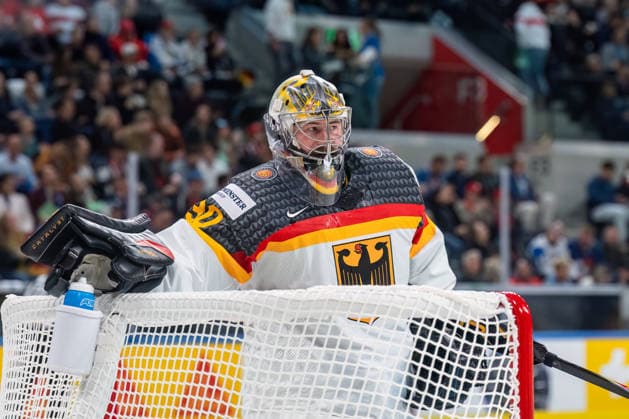 xxkeikkaxx 20260515 Swiss Life Arena, Zurich, Switzerland. IIHF Ice hockey, Eishockey World Championships match Finland vs Germany Philipp Grubauer (30) of Team Germany Photo by Pasi Suokko All Over Press  1.06181480