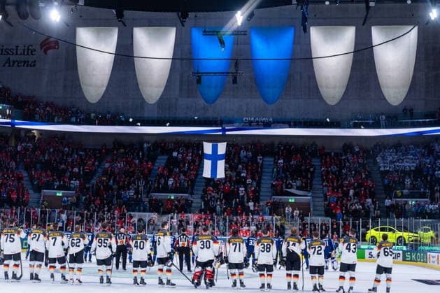 xxkeikkaxx 20260515 Swiss Life Arena, Zurich, Switzerland. IIHF Ice hockey, Eishockey World Championships match Finland vs Germany Team Finland win the game Photo by Pasi Suokko All Over Press  1.06181908