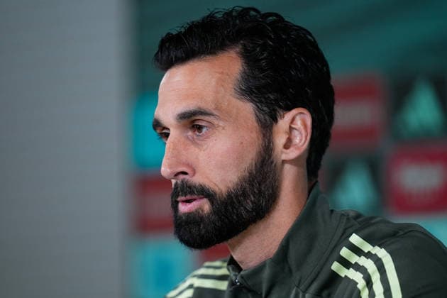 May 16, 2026, Valdebebas, Madrid, Spain: Alvaro Arbeloa, head coach of Real Madrid, attends his press conference, PK, Pressekonferenz during the training day of Real Madrid ahead the Spanish League, LaLiga EA Sports, football match against Sevilla FC at Ciudad Deportiva Real Madrid on May 16, 2026, in Madrid, Spain. Alvaro Arbeloa Press Conference For Real Madrid - Laliga Ea Sports  - ZUMAa181 20260516_zaa_a181_001 Copyright: xDennisxAgyemanx