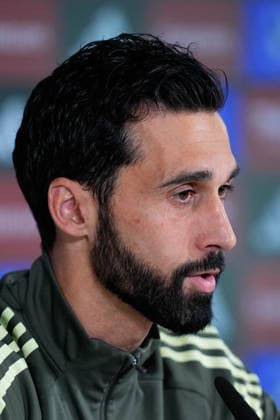 May 16, 2026, Valdebebas, Madrid, Spain: Alvaro Arbeloa, head coach of Real Madrid, attends his press conference, PK, Pressekonferenz during the training day of Real Madrid ahead the Spanish League, LaLiga EA Sports, football match against Sevilla FC at Ciudad Deportiva Real Madrid on May 16, 2026, in Madrid, Spain. Alvaro Arbeloa Press Conference For Real Madrid - Laliga Ea Sports  - ZUMAa181 20260516_zaa_a181_003 Copyright: xDennisxAgyemanx