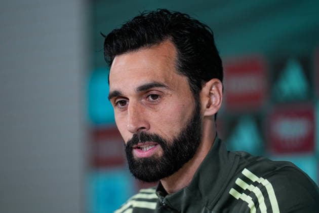 May 16, 2026, Valdebebas, Madrid, Spain: Alvaro Arbeloa, head coach of Real Madrid, attends his press conference, PK, Pressekonferenz during the training day of Real Madrid ahead the Spanish League, LaLiga EA Sports, football match against Sevilla FC at Ciudad Deportiva Real Madrid on May 16, 2026, in Madrid, Spain. Valdebebas Spain - ZUMAa181 20260516_zaa_a181_004 Copyright: xDennisxAgyemanx