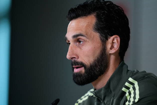May 16, 2026, Valdebebas, Madrid, Spain: Alvaro Arbeloa, head coach of Real Madrid, attends his press conference, PK, Pressekonferenz during the training day of Real Madrid ahead the Spanish League, LaLiga EA Sports, football match against Sevilla FC at Ciudad Deportiva Real Madrid on May 16, 2026, in Madrid, Spain. Alvaro Arbeloa Press Conference For Real Madrid - Laliga Ea Sports  - ZUMAa181 20260516_zaa_a181_030 Copyright: xDennisxAgyemanx
