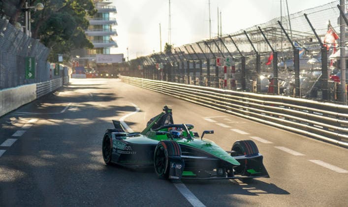 Monaco EPrix Round 9 SÃ bastien Buemi of Switzerland driving the (16) Envision Racing Jaguar I-TYPE 7 through Tabac during the Free Practice 1 of the Monaco E-Prix Round 9 at Circuit de Monaco, Monte Carlo 16 05 2026 UK Newspapers OUT Copyright: xNickxEmmersonx FIL-23438-0004