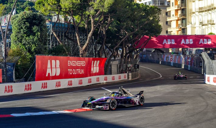 Monaco EPrix Round 9 Dan Ticktum of Great Britain driving the (33) CUPRA KIRO Porsche 99X Electric WCG3 through Sainte-DÃ vote during the Free Practice 1 of the Monaco E-Prix Round 9 at Circuit de Monaco, Monte Carlo 16 05 2026 UK Newspapers OUT Copyright: xNickxEmmersonx FIL-23438-0009