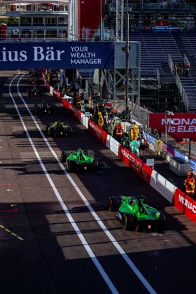 Sebastien Buemi Envision Racing, 16 and Joel Eriksson Envision Racing, 14 follow the grid first free practice Free Practice 1, ABB FIA Formula E World Championship, Monaco e Prix 2026, Monte Carlo, Season 12 2025 26, Round 9, 16 05 2026, ABB FIA Formula E World Championship, Monaco e Prix 2026, Monte Carlo, Season 12 2025 26, Round 9, 16 05 2026 Monte Carlo Copyright: xEibner-Pressefoto LauraxRoemerx EP_LRR