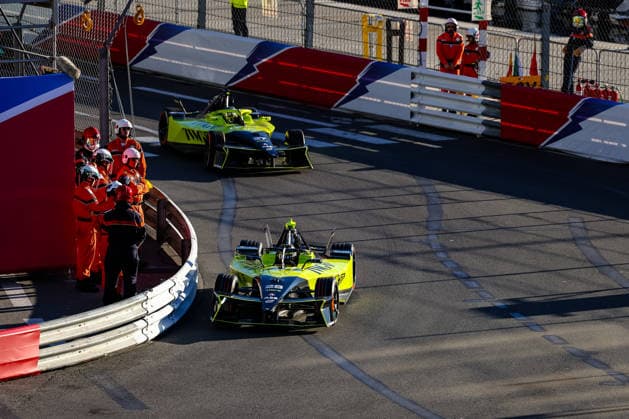 Felipe Drugovich Andretti Formula E, 28 and Jake Dennis Andretti Formula E, 27 first free practice Free Practice 1, ABB FIA Formula E World Championship, Monaco e Prix 2026, Monte Carlo, Season 12 2025 26, Round 9, 16 05 2026, ABB FIA Formula E World Championship, Monaco e Prix 2026, Monte Carlo, Season 12 2025 26, Round 9, 16 05 2026 Monte Carlo Copyright: xEibner-Pressefoto LauraxRoemerx EP_LRR