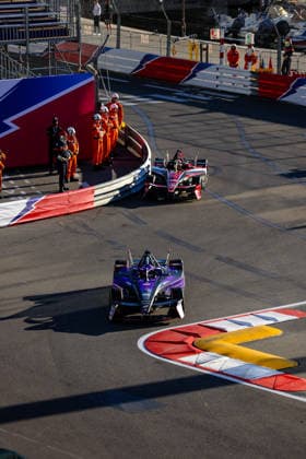 Pascal Wehrlein Porsche Formula E Team, 94 and Edoardo Mortara Mahindra Racing, 48 first free practice Free Practice 1, ABB FIA Formula E World Championship, Monaco e Prix 2026, Monte Carlo, Season 12 2025 26, Round 9, 16 05 2026, ABB FIA Formula E World Championship, Monaco e Prix 2026, Monte Carlo, Season 12 2025 26, Round 9, 16 05 2026 Monte Carlo Copyright: xEibner-Pressefoto LauraxRoemerx EP_LRR