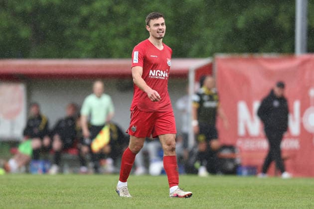 16 05 2026, Men, Soccer, Season 2025 2026, Regionalliga Bayern, 34 Matchday TSV Aubstadt SpVgg Bayreuth Max Grimm 9, TSV Aubstadt Sulzfeld Schulstadion Aubstadt NGN Arena Bayern Germany