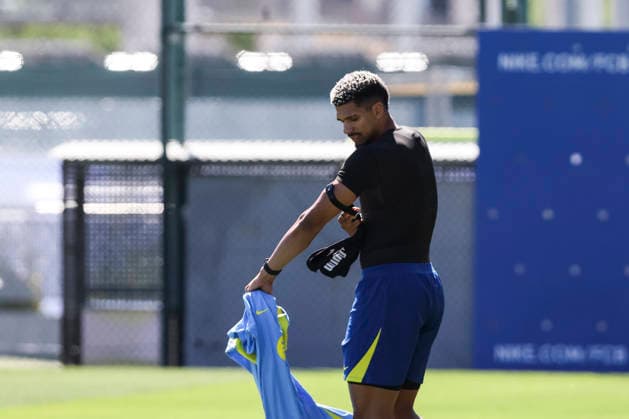 May 16, 2026, Sant Joan Despi, Barcelona, SPAIN: Ronald Araujo during the training day of FC Barcelona, Barca ahead the Spanish League, Laliga EA Sports, football match against Real Betis at Ciudad Esportiva Joan Gamper on May 16, 2026 in Sant Joan Despi, Barcelona, Spain. FC Barcelona Training And press conference, PK, Pressekonferenz - LaLiga EA Sports  - ZUMAa181 20260516_zaa_a181_100 Copyright: xJavierxBorregox