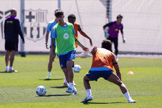 May 16, 2026, Sant Joan Despi, Barcelona, SPAIN: Marc Bernal during the training day of FC Barcelona, Barca ahead the Spanish League, Laliga EA Sports, football match against Real Betis at Ciudad Esportiva Joan Gamper on May 16, 2026 in Sant Joan Despi, Barcelona, Spain. FC Barcelona Training And press conference, PK, Pressekonferenz - LaLiga EA Sports  - ZUMAa181 20260516_zaa_a181_103 Copyright: xJavierxBorregox