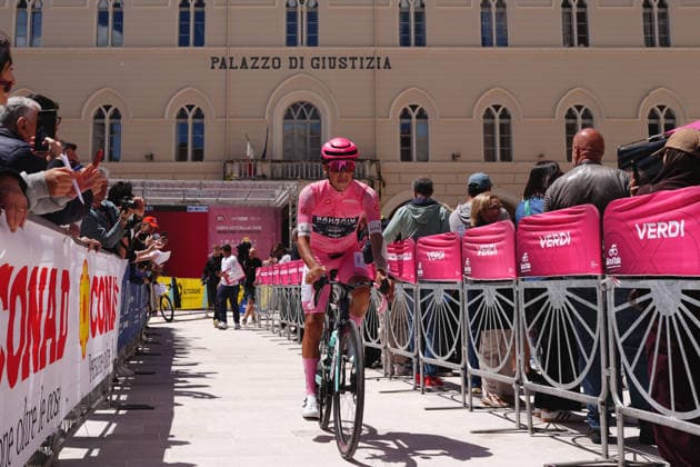 Portugal™s Afonso Oliveira Eulalio of Bahrain Victorious during Stage 8 of the Giro d™Italia, from Chieti to Fermo, Italy, Saturday, May 16, 2026.  Copyright: xMassimoxPaolone LaPressex
