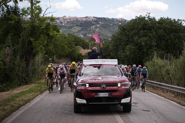 Start the race during Stage 8 of the Giro d™Italia, from Chieti to Fermo, Italy, Saturday, May 16, 2026.  Copyright: xMarcoxAlpozzi LaPressex