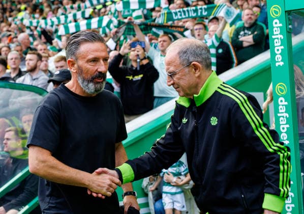 16.05.2026 Celtic v Hearts, SPFL Premiership ....................... Derek McInnes and Martin O Neill  Copyright: xKennyxRamsayx NINTCHDBPICT001081235097