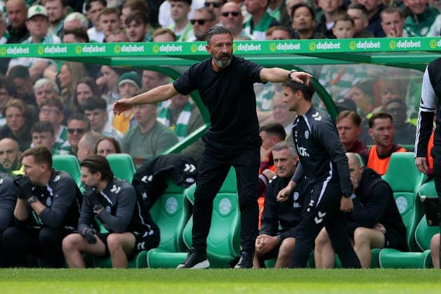 UK: Celtic v Heart of Midlothian - Scottish Premiership at Celtic Park in Glasgow, Scotland on 16 May 2026 Celtic v Heart of Midlothian - Scottish Premiership at Celtic Park in Glasgow, Scotland on 16 May 2026 Hearts Head Coach Derek McInnes Glasgow Celtic Park Scotland Copyright: xJamesxChristiex