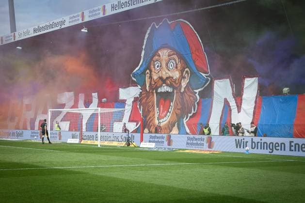 Choreo Choreography Choreography of the Heidenheim Fans, 1 FC Heidenheim vs 1 FSV Mainz 05, Football, Men, Bundesliga, DFL, Season 2025 2026, 34 Matchday, Second Round, 16 05 2026 DFB regulations prohibit any use of photographs as image sequences and or quasi video Heidenheim Baden Wuerttemberg Germany Copyright: xkolbert-press MartinxAgüerax