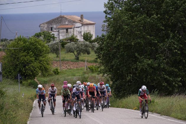 The race during Stage 8 of the Giro d™Italia, from Chieti to Fermo, Italy, Saturday, May 16, 2026.  Copyright: xMarcoxAlpozzi LaPressex