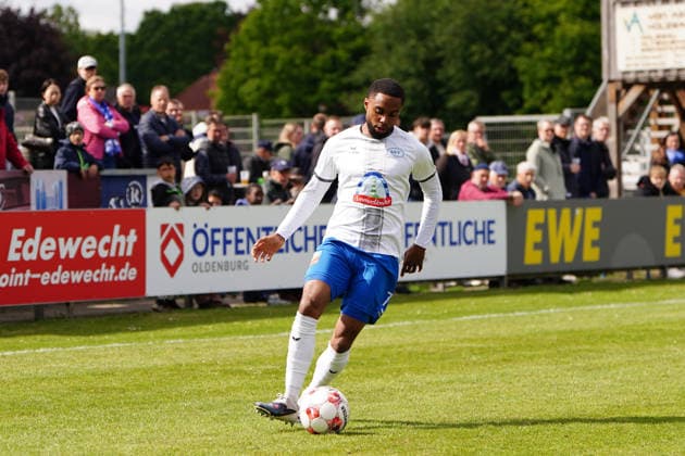 Soccer I Men I Season 2025 2026 I Regionalliga Nord I 34 Matchday I SSV Jeddeloh II SV Drochtersen Assel I 16 05 2026 Dominique Ndure 7, SSV Jeddeloh II Edewecht HASKAMP Arena Niedersachsen Germany Copyright: xLobeca JonasxBoningx
