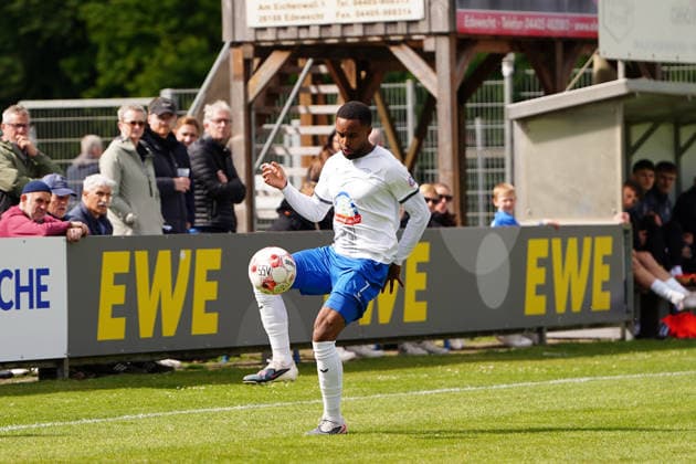 Soccer I Men I Season 2025 2026 I Regionalliga Nord I 34 Matchday I SSV Jeddeloh II SV Drochtersen Assel I 16 05 2026 Dominique Ndure 7, SSV Jeddeloh II Edewecht HASKAMP Arena Niedersachsen Germany Copyright: xLobeca JonasxBoningx