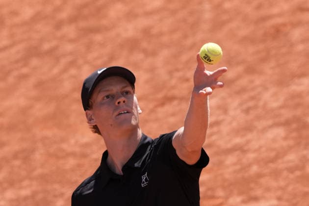 Jannik Sinner during the match between Jannik Sinner (ITA) vs Daniil Medvedev at the Italian Open in Rome, Saturday, May 16, 2026. (Alfredo Falcone LaPresse)  Copyright: xAlfredoxFalcone LaPressex