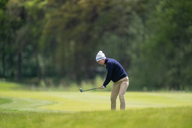 HAMBURG, GERMANY - MAY 16: Camille Chevalier of France hits her second shot on the 6th hole during the third round of the Amundi German Masters at Green Eagle Golf Courses on May 16, 2026 in Hamburg, Germany. Credit: Andy Astfalck NurPhoto Germany Copyright: xAndyxAstfalckx