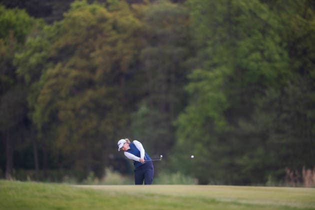 HAMBURG, GERMANY - MAY 16: Stacy Bregman of South Africa hits her second shot on the 6th hole during the third round of the Amundi German Masters at Green Eagle Golf Courses on May 16, 2026 in Hamburg, Germany. Credit: Andy Astfalck NurPhoto Germany Copyright: xAndyxAstfalckx