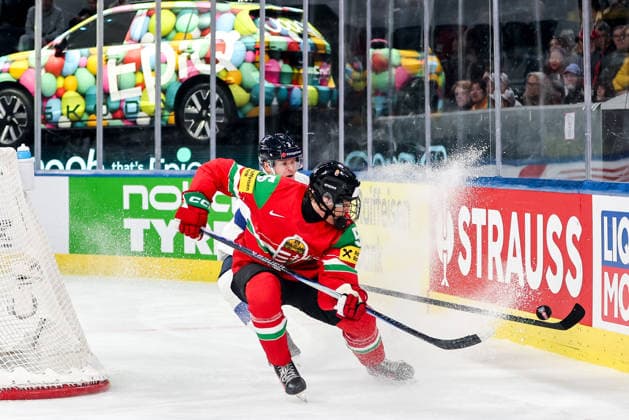 Ice hockey, Eishockey - IIHF WC 2026 ZURICH,SWITZERLAND,16.MAY.26 - ICE HOCKEY - IIHF Ice Hockey World Championship, WM, Weltmeisterschaft 2026, group stage, Hungary vs Finland. Image shows Doman Szongoth (HUN) and Olli Maatta (FIN).  GEPAxpictures xMaticxKlansek