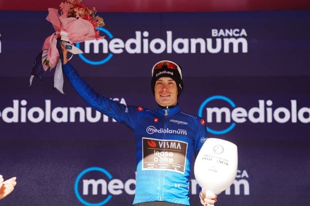 Denmark™s Jonas Vingegaard Hansen of Team Visma Lease A Bike during Stage 8 of the Giro d™Italia, from Chieti to Fermo, Italy, Saturday, May 16, 2026.  Copyright: xGianmattiaxD Alberto LaPressex