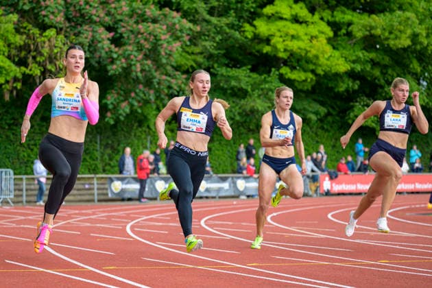 Sandria Sprengel VfB Stuttgart 1893 , Emma Kaul USC Mainz , Paula de Boer MTV Luebeck GER Lotto Deichmeeting 2026, Athletics, 16 05 2026, GER Lotto Deichmeeting 2026, Athletics, 16 05 2026, Neuwied Copyright: xEibnerxPressefoto JanxPapenfussx EP_JPS