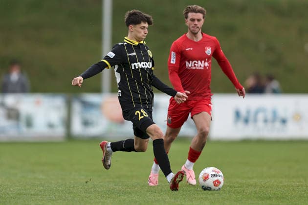 16 05 2026, Men, Soccer, Season 2025 2026, Regionalliga Bayern, Matchday 34 TSV Aubstadt SpVgg Bayreuth Fabian Dachsbacher 28, SpVgg Bayreuth and Marvin Weiß 18, TSV Aubstadt Sulzfeld Schulstadion Aubstadt NGN Arena Bayern Germany