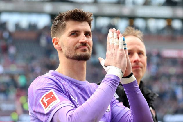 16 05 2026, xtgx, Soccer 1 Bundesliga, FC St Pauli VfL Wolfsburg v l Nikola Vasilj FC St Pauli Disappointed, sad, frustrated, helpless, DFLB DFB REGULATIONS PROHIBIT ANY USE OF PHOTOGRAPHS as IMAGE SEQUENCES and or QUASI VIDEO Hamburg