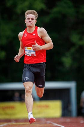Lotto Deichmeeting Neuwied, 16 05 2026 Noah Conan Scharl TSV Bayer o4 Leverkusen Lotto Deichmeeting on 16 05 2026 at Rhein Wied Stadium, Neuwied Rhineland Palatinate Copyright: xBEAUTIFULxSPORTS B.Hoffmannx