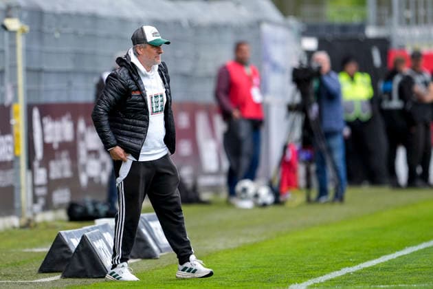 Roland Seitz coach, head coach, FC 08 Homburg , cropped image, full body, single image, single photo, action, action, on the sidelines, 16 05 2026, Sandhausen Germany , Football, Regionalliga Südwest, SV Sandhausen FC 08 Homburg xozx