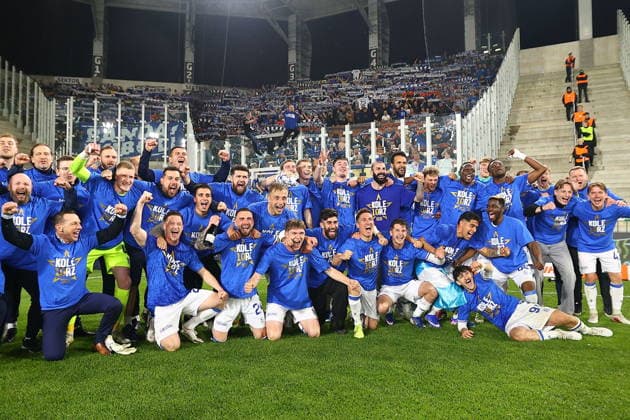 Football, Lech Poznan celebrates winning the championship in Poland