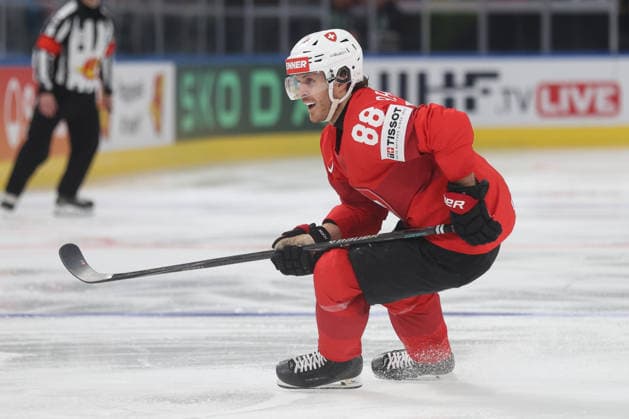 Ice Hockey World Championship 2026 SUI LAT Christoph Bertschy Switzerland 16 05 2026 Swiss Life Arena Zurich , SWITZERLAND, Men IIHF Ice Hockey World Championship Zurich 2026 Group Switzerland Latvia Christoph Bertschy Switzerland