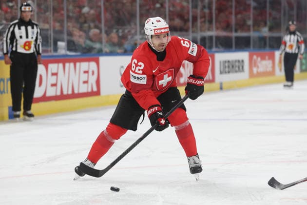 Ice Hockey World Championship 2026 SUI LAT Denis Malgin Switzerland 16 05 2026 Swiss Life Arena Zuerich , SWITZERLAND, Men IIHF Ice Hockey World Championship Zurich 2026 Group Switzerland Latvia Denis Malgin Switzerland