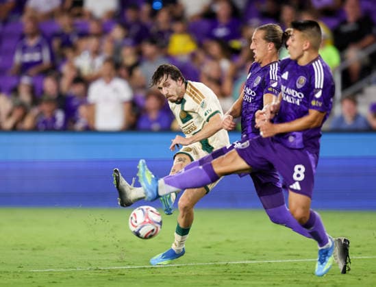 May 16, 2026, U.S.: A shot on goal by Atlanta United midfielder SABA LOBJANIDZE (11) against Orlando City SC. The Orlando City Soccer Club hosted Atlanta United at Inter&Co Stadium in Orlando, FL. U.S. - ZUMAm299 20260516_znp_m299_015 Copyright: xTaylorxMcFeex