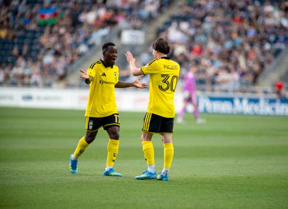 May 16, 2026, Philadelphia, Pennsylvania, United States: Columbus CrewÃ¢â‚¬â ¢s HUGO PICARD (30) celebrates after scoring a goal against the Union during the match at Subaru Park in Chester PA Philadelphia United States - ZUMArf1_ 20260516_zaf_rf1_004 Copyright: xRickyxFitchettx