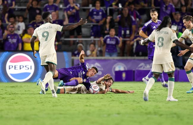 May 16, 2026, U.S.: Orlando City SC midfielder MARToÃ‚ÂN OJEDA (10) battles for the ball against Atlanta United. The Orlando City Soccer Club hosted Atlanta United at Inter&Co Stadium in Orlando, FL. U.S. - ZUMAm299 20260516_znp_m299_035 Copyright: xTaylorxMcFeex