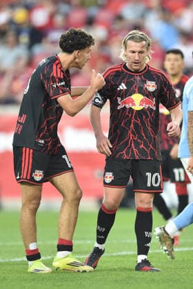 May 16, 2026, Harrison, New Jersey, USA: New York Red Bulls midfielder ADRI MEHMETI (15) and New York Red Bulls midfielder EMIL FORSBERG (10) in action at Sports Illustrated Stadium in Harrison New Jersey New York City FC draws with New York Red Bulls 1 to 1 Harrison USA - ZUMAa301 20260516_aaf_a301_003 Copyright: xBrooksxVonxArxx