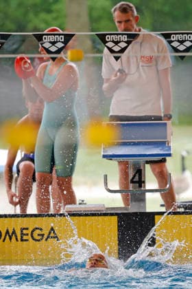 16 05 2026 Swimming 61 International Swimming Festival Nordbad DSW Darmstadt here WK112 A Final 200m backstroke Yannik Nowak 2008 SG Rhein Mosel Darmstadt Hessen Germany
