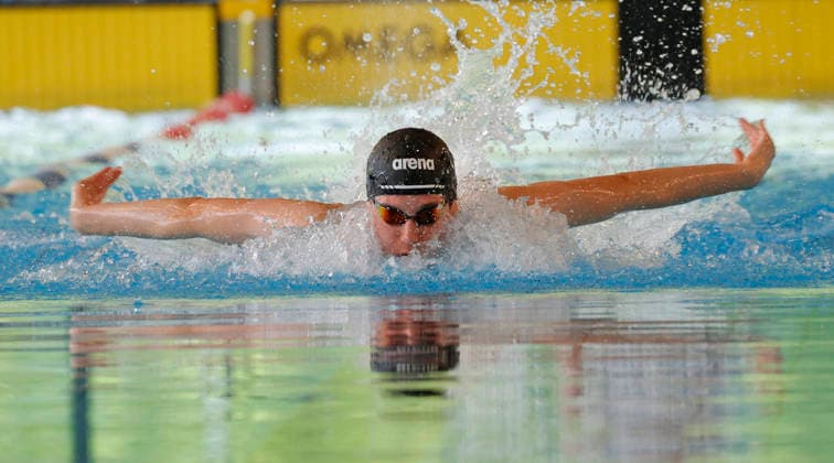 16 05 2026 Swimming 61 International Swimming Festival Nordbad DSW Darmstadt here WK114 A Final 100m Butterfly Jakub Vitkovic 2009 SC Wfr München Darmstadt Hessen Germany